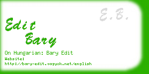 edit bary business card